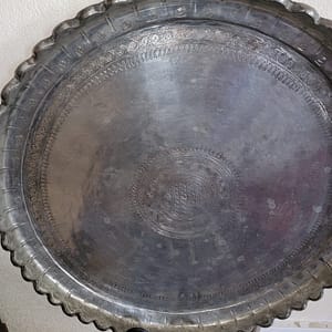 Antique Middle Eastern Carved Copper Tray or Table top