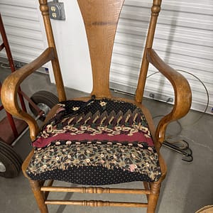 Vintage Walnut Director's Chair with Cushion