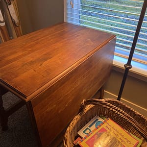 Antique Solid Walnut Drop Leaf Table