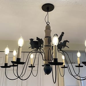 Vintage Amish Farm Animal Chandelier