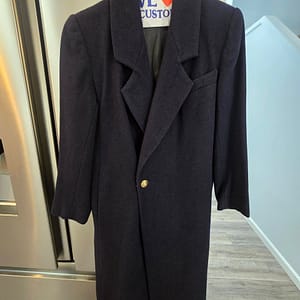 Adolfo Wool Navy Blue Women's Dress Coat 6P